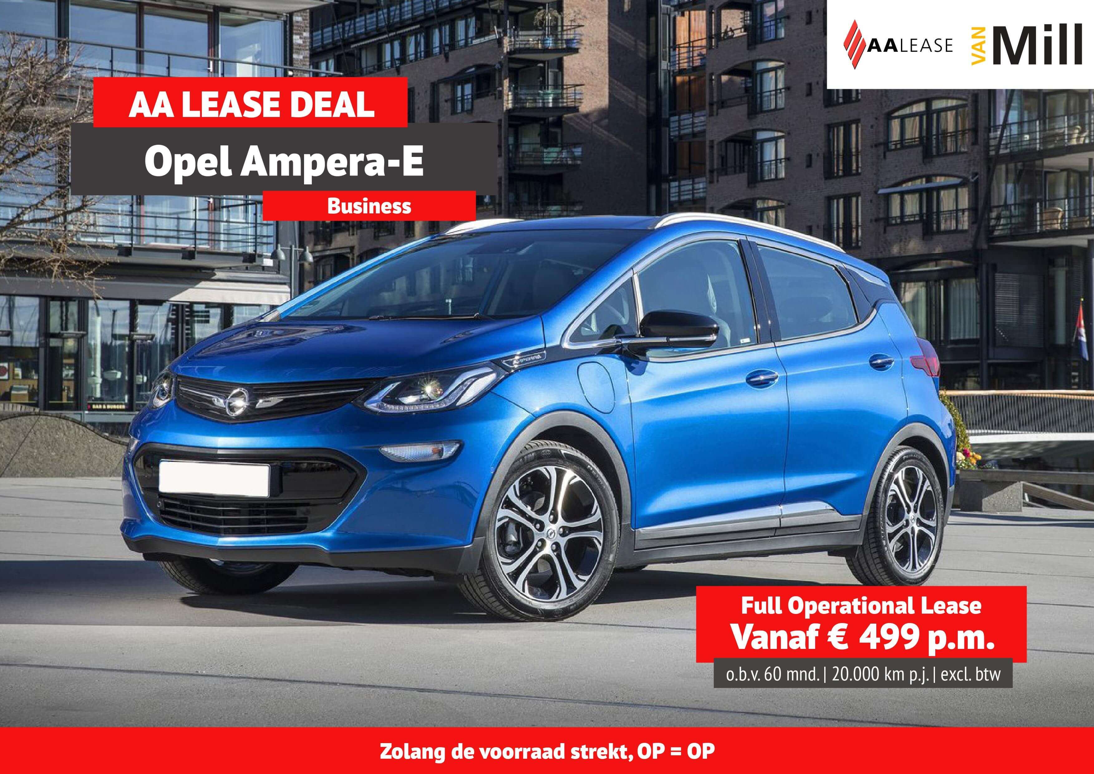 Opel Ampera-e AA lease en Van Mill banner 